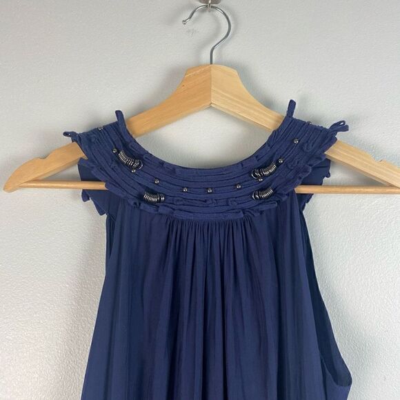 Ramy Brook Halter Style Mini Dress With Metallic Details - Picture 7 of 7